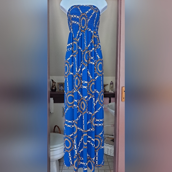 BUZY Boobtube Maxi Dress Strapless Bandeau Elasticated Elastic Tube Top - Picture 6 of 11